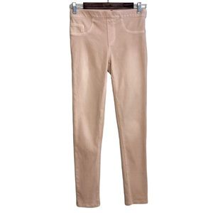 Spanx Jean ish Ankle Leggings Womens Small Light Pink Stretch Jeggings Shapewear